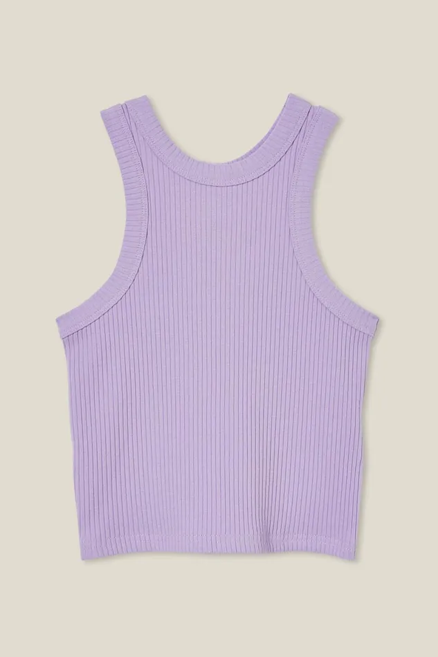 Girls 214 Tops and TShirts Cotton On Eleanor Tank Lilac Drop Rib