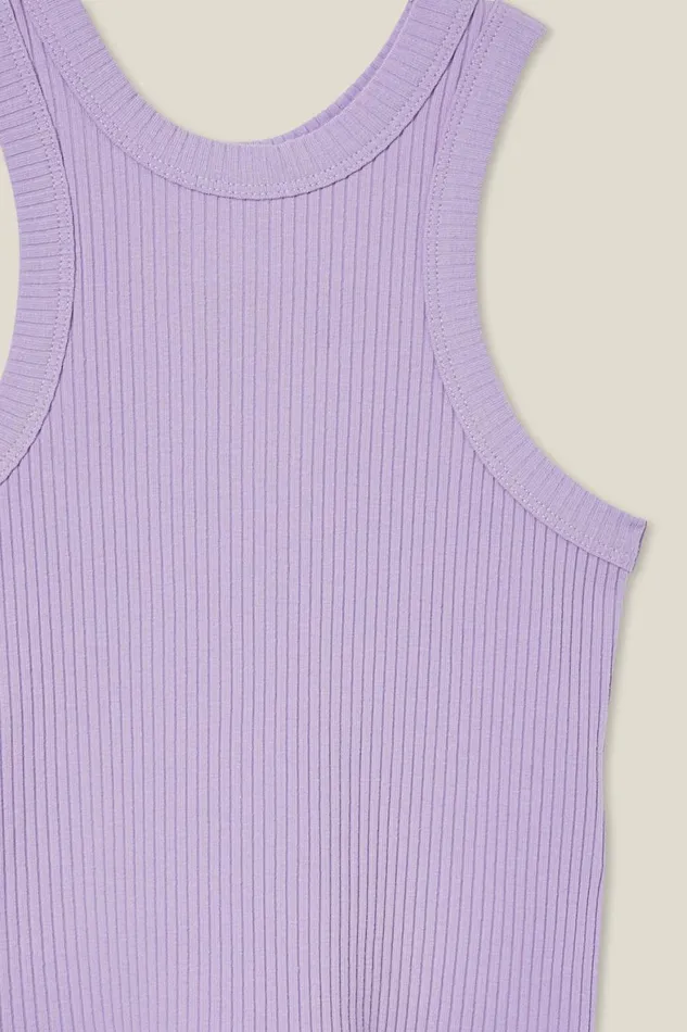 Girls 214 Tops and TShirts Cotton On Eleanor Tank Lilac Drop Rib