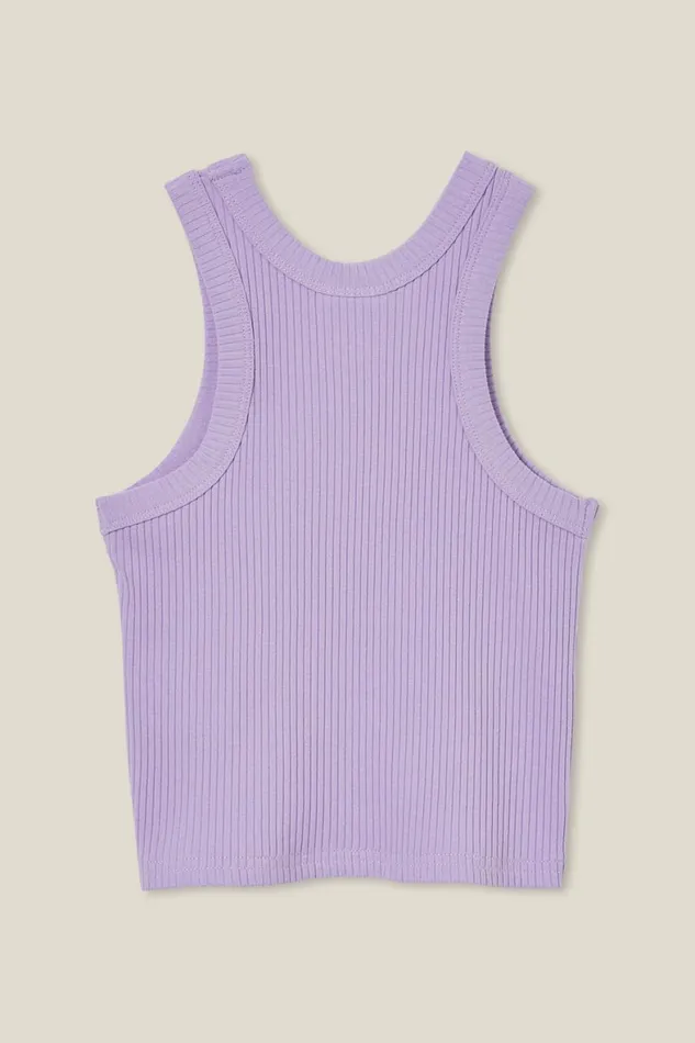 Girls 214 Tops and TShirts Cotton On Eleanor Tank Lilac Drop Rib