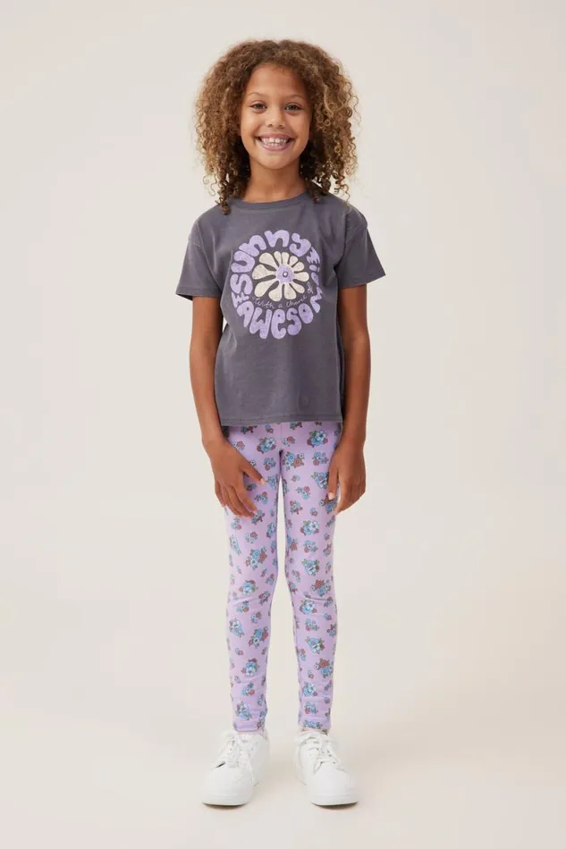 Girls 214 Tops and TShirts Cotton On Poppy Short Sleeve Print Tee Rabbit Greychance Of Awesome