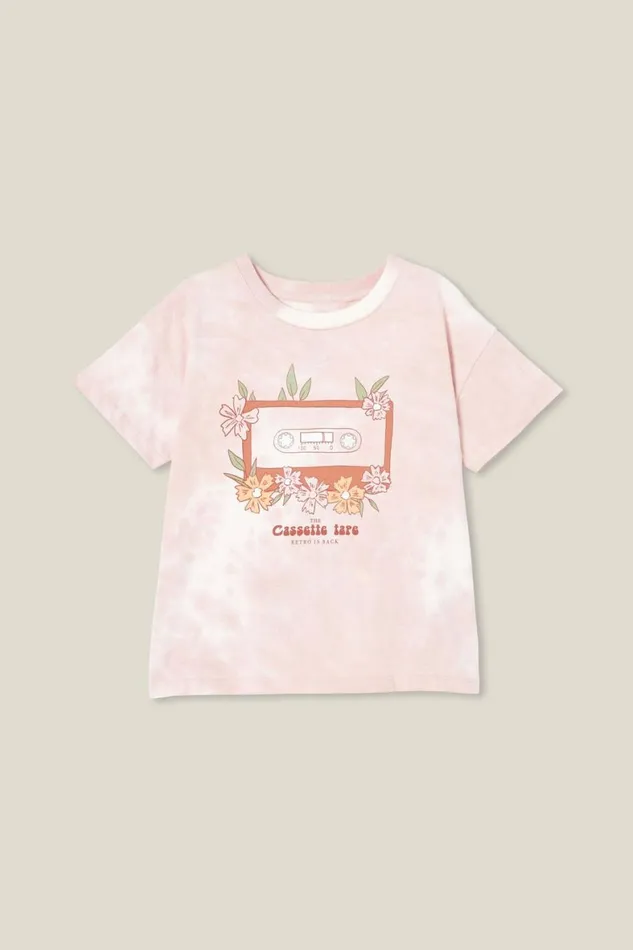 Girls 214 Tops and TShirts Cotton On Poppy Short Sleeve Print Tee Zephyr Tie Dyecassette Tape Girls 214 Tops and TShirts Cotton On Poppy Short Sleeve Print Tee Zephyr Tie Dyecassette Tape