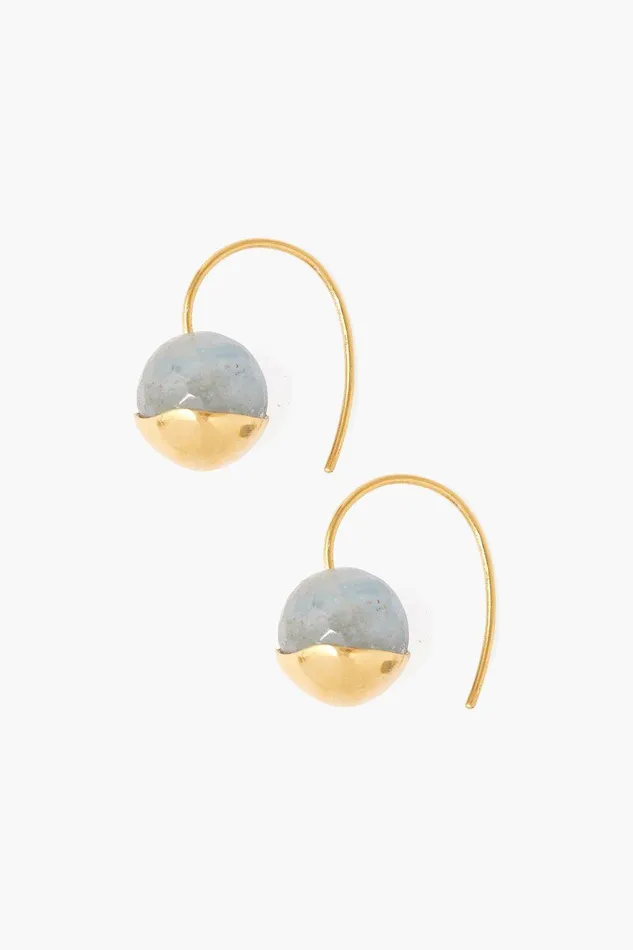 Gold Dipped Aquamarine Earrings Women Chan Luu Earrings