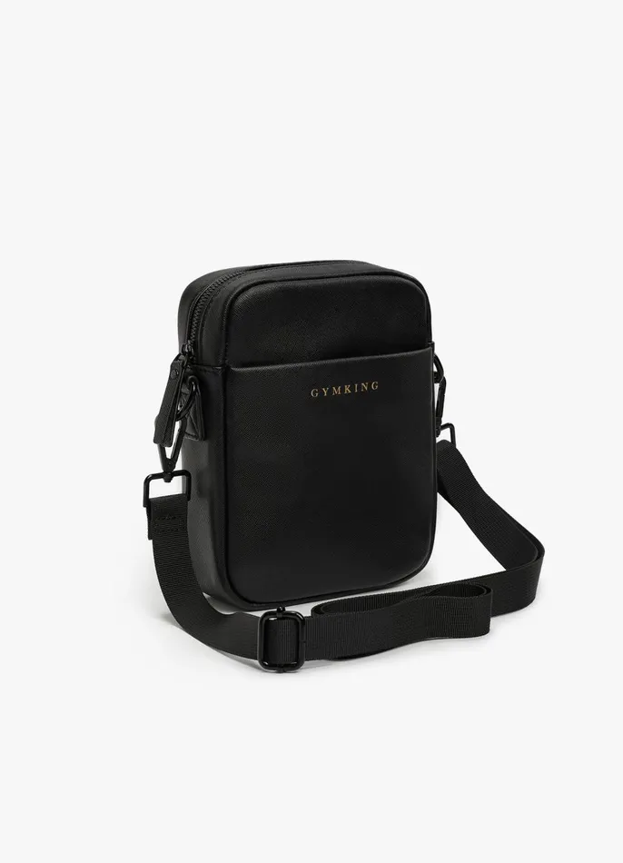 Gym King Accessories Men Debossed Cross Body Bag 8211 Black