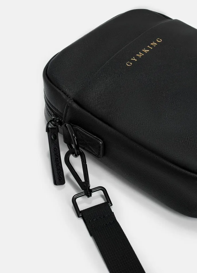 Gym King Accessories Men Debossed Cross Body Bag 8211 Black