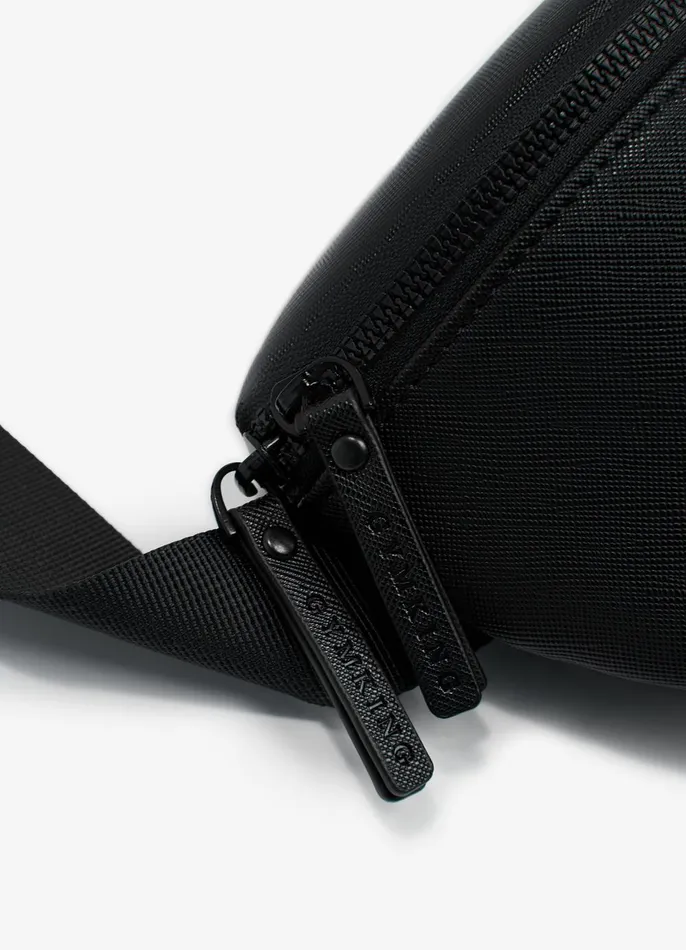 Gym King Accessories Men Faux Leather Bum Bag 8211 Black