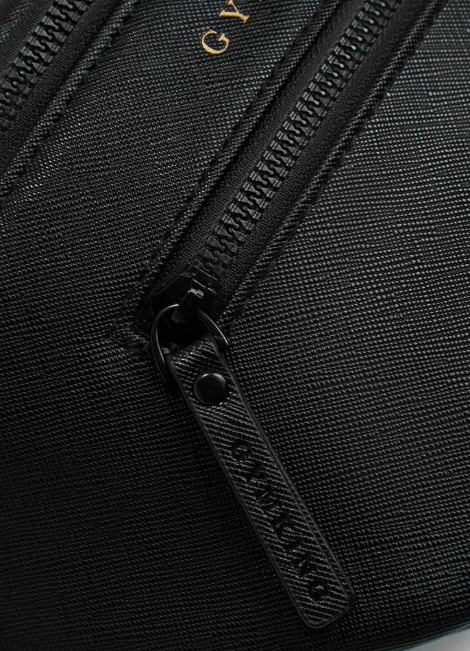Gym King Accessories Men Faux Leather Bum Bag 8211 Black