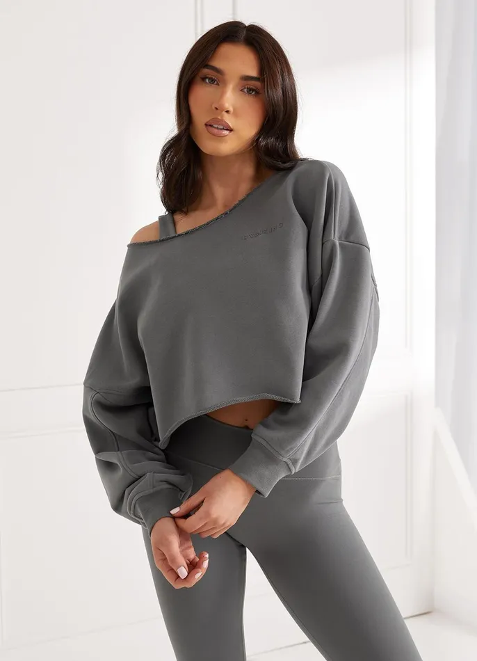 Gym King CoOrds Women Move Your Way Crop Sweatshirt 8211 Dark Sage