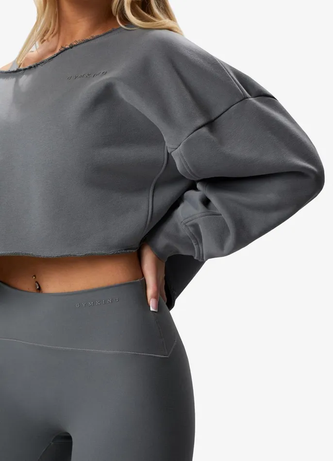 Gym King CoOrds Women Move Your Way Crop Sweatshirt 8211 Dark Sage