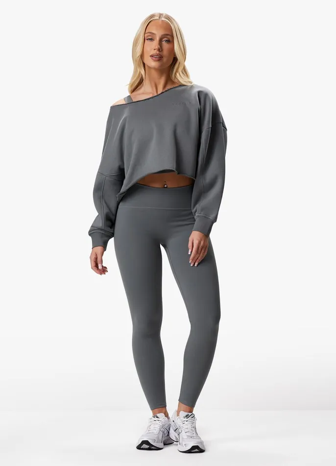 Gym King CoOrds Women Move Your Way Crop Sweatshirt 8211 Dark Sage