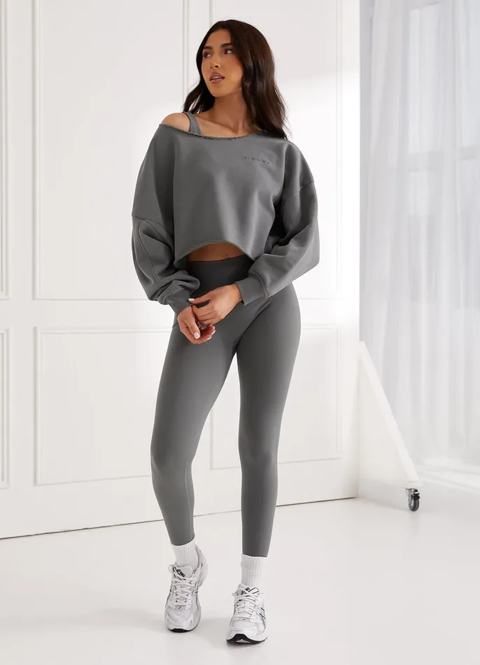 Gym King CoOrds Women Move Your Way Crop Sweatshirt 8211 Dark Sage
