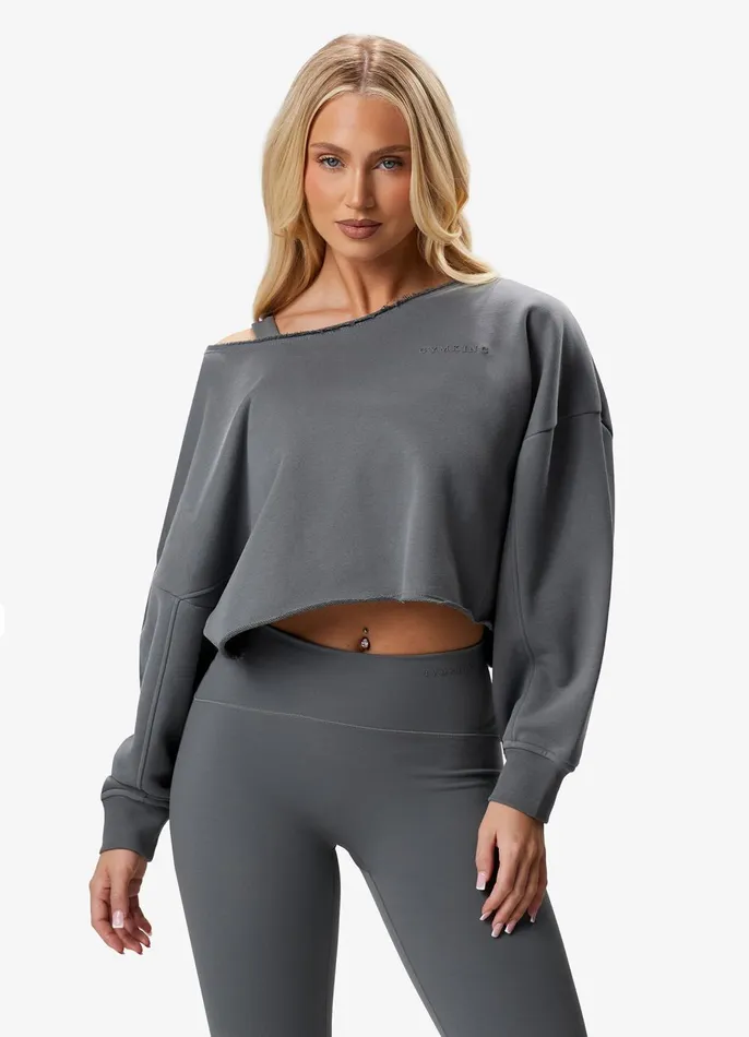 Gym King CoOrds Women Move Your Way Crop Sweatshirt 8211 Dark Sage