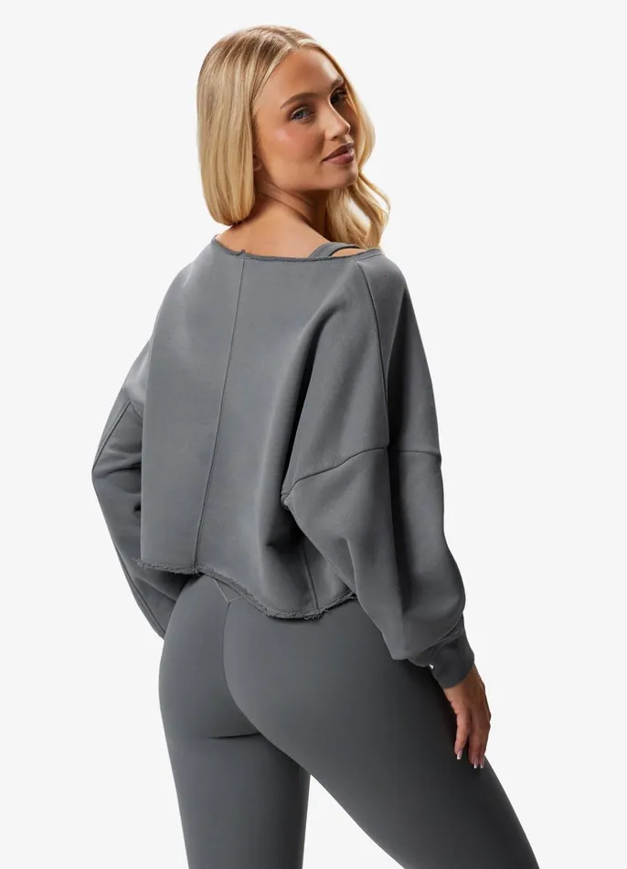 Gym King CoOrds Women Move Your Way Crop Sweatshirt 8211 Dark Sage