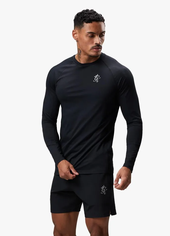 Gym King Gymwear Men Energy LS Tee Black