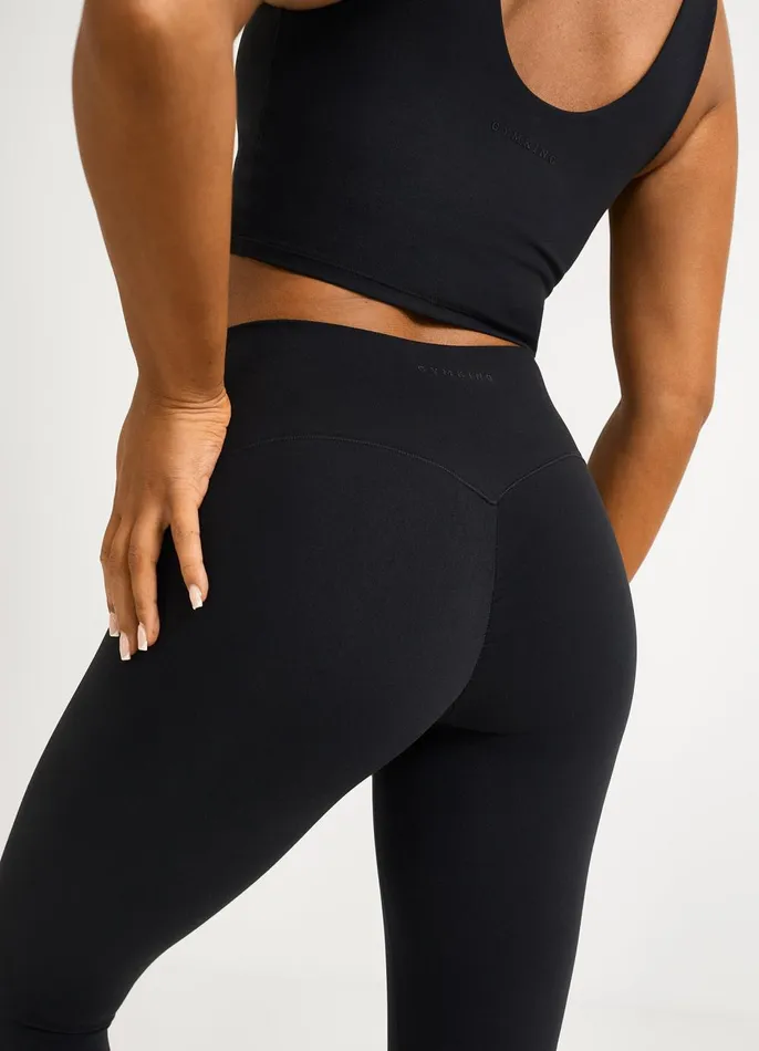 Gym King Gymwear Women Peach Luxe Legging 8211 Black Luxe