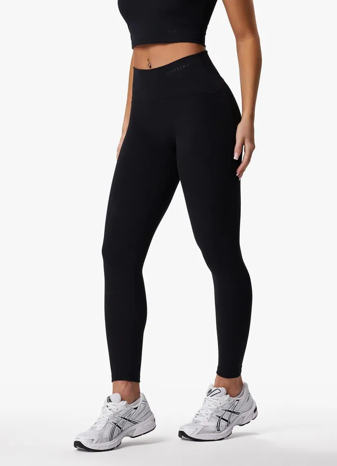 Gym King Gymwear Women Peach Luxe Legging 8211 Black Luxe