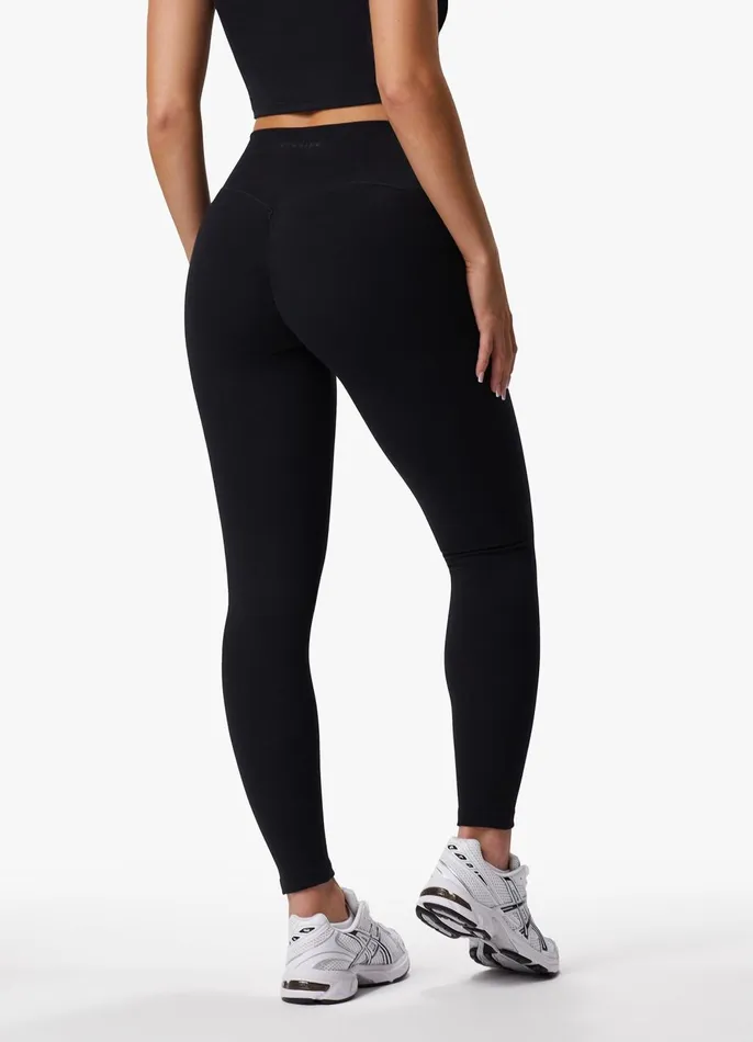 Gym King Gymwear Women Peach Luxe Legging 8211 Black Luxe