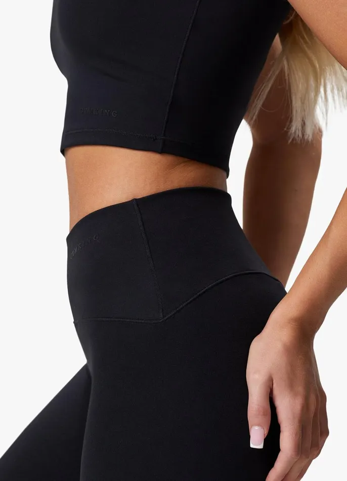 Gym King Gymwear Women Peach Luxe Legging 8211 Black Luxe