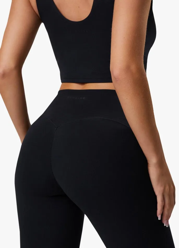 Gym King Gymwear Women Peach Luxe Legging 8211 Black Luxe