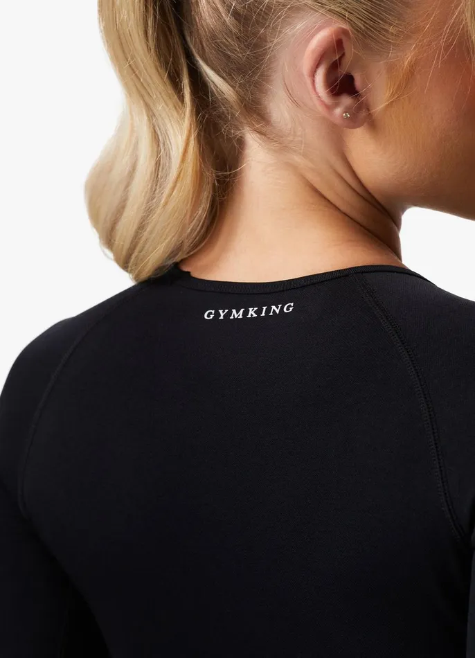Gym King Gymwear Women Sculpt Seamless LS Top 8211 Black
