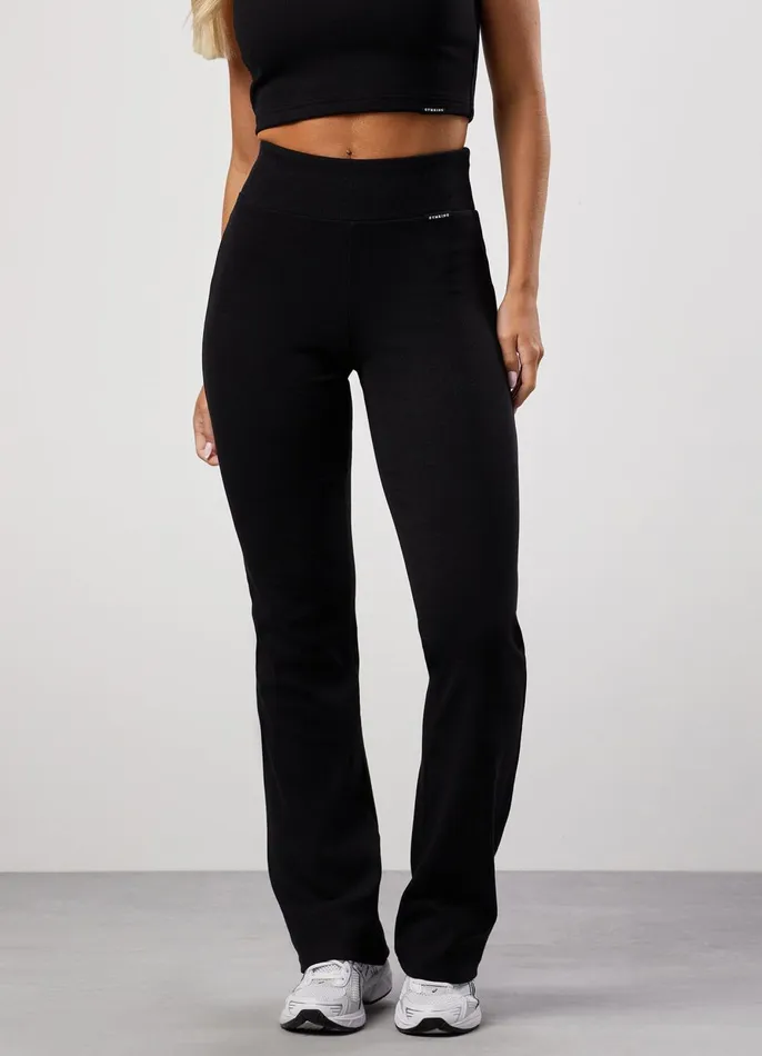 Gym King Leggings Women 365 Rib Flared Legging 8211 Black