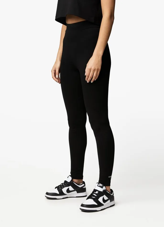 Gym King Leggings Women Established Jersey Legging 8211 BlackWhite