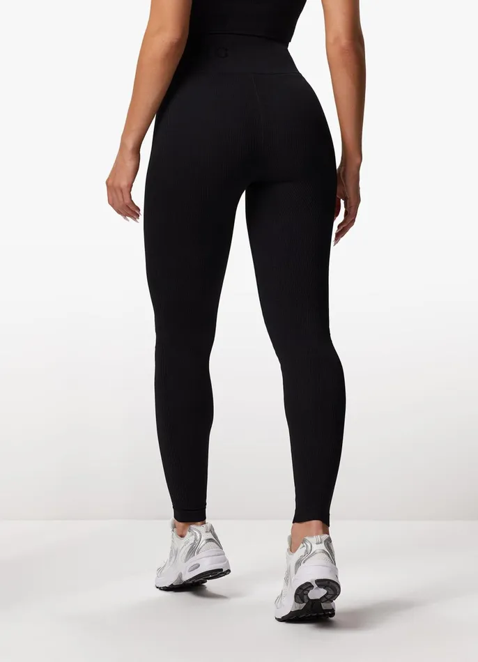 Gym King Leggings Women Formation Seamless Rib Legging 8211 Black