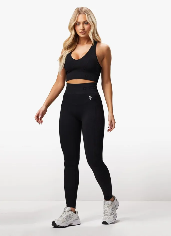 Gym King Leggings Women Formation Seamless Rib Legging 8211 Black
