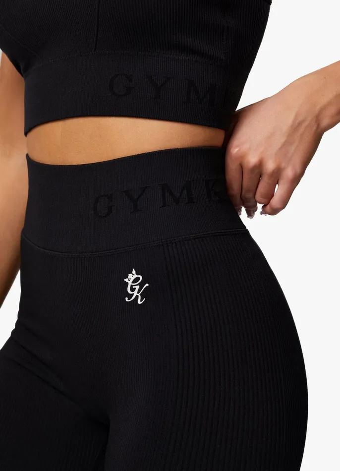 Gym King Leggings Women Formation Seamless Rib Legging 8211 Black