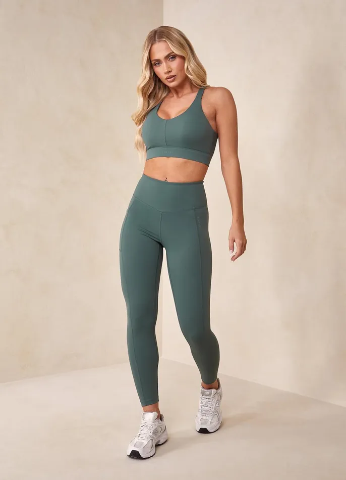 Gym King Leggings Women Incline Legging 8211 Willow Green