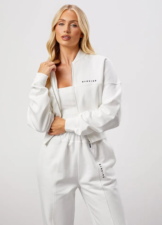 Gym King Outerwear Women GKW Seam Detail Bomber Jacket 8211 Cream