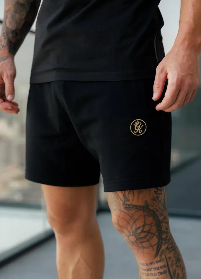 Gym King Shorts Men Pro Logo Jersey Short 8211 BlackGold
