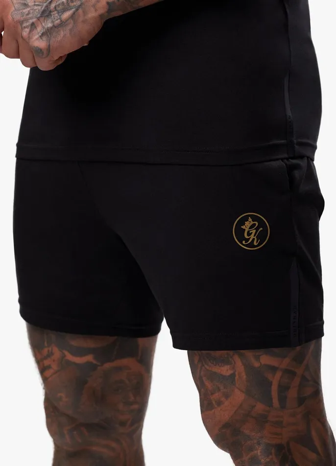 Gym King Shorts Men Pro Logo Jersey Short 8211 BlackGold