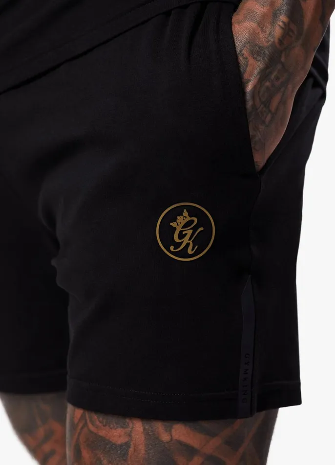 Gym King Shorts Men Pro Logo Jersey Short 8211 BlackGold