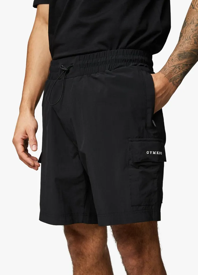 Gym King Shorts Men Utility Woven Cargo Short 8211 Black