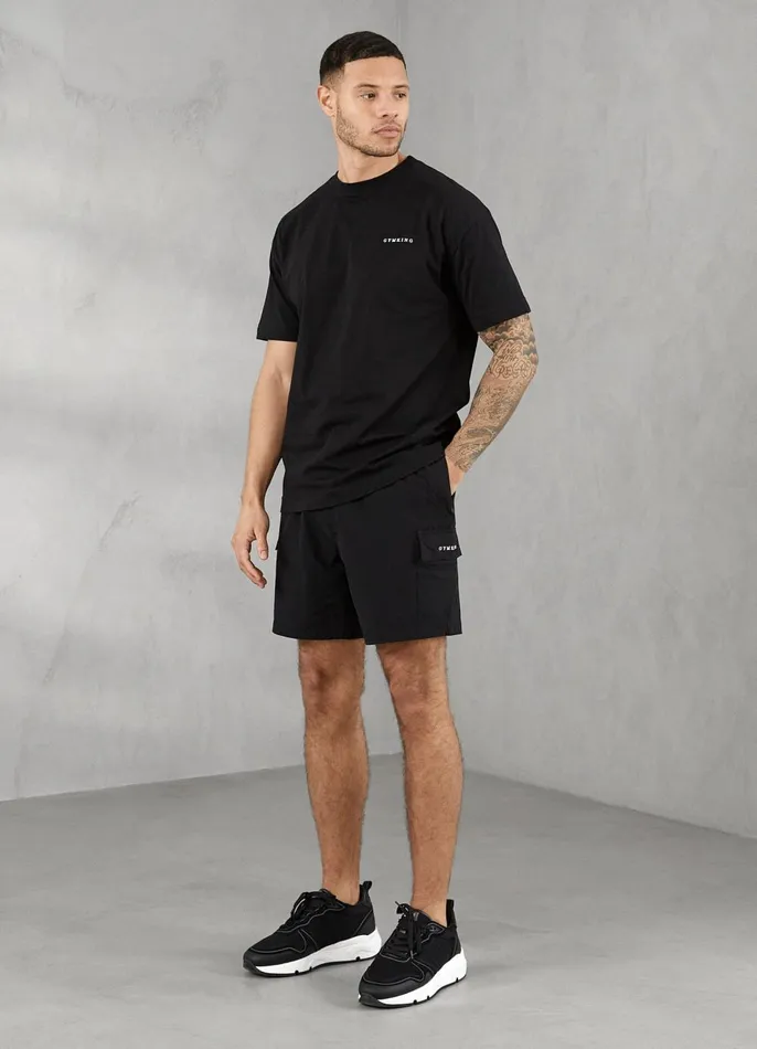 Gym King Shorts Men Utility Woven Cargo Short 8211 Black