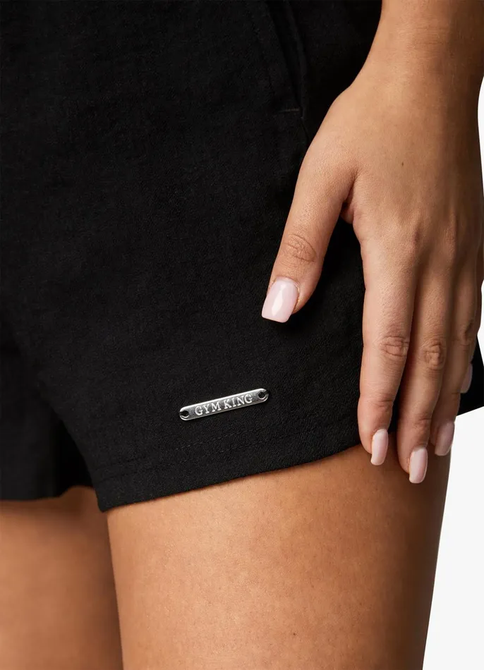 Gym King Shorts Women Signature Woven Short 8211 Black