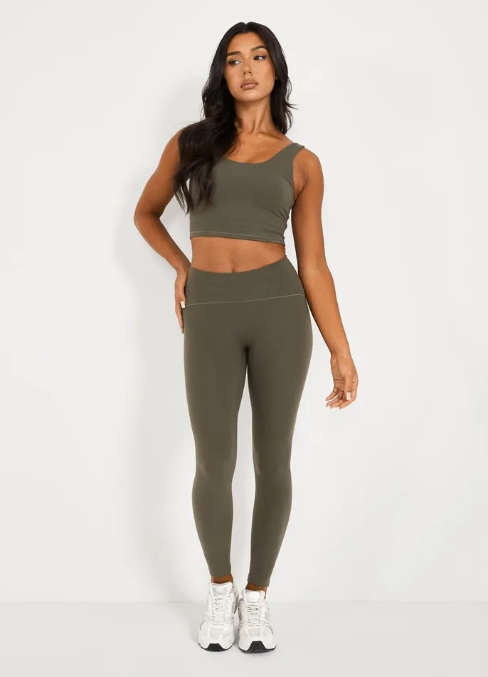 Gym King Sports Bras Women Peach Luxe Tank 8211 Olive Luxe