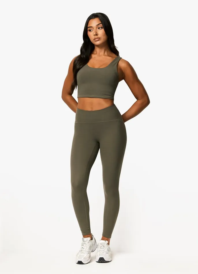 Gym King Sports Bras Women Peach Luxe Tank 8211 Olive Luxe