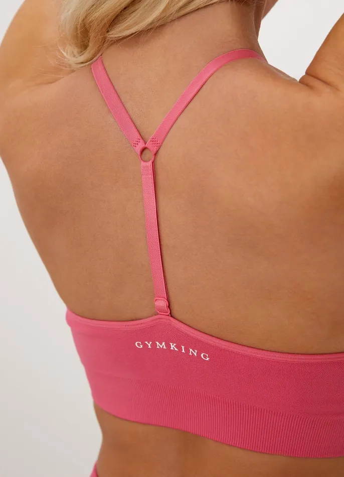 Gym King Sports Bras Women Sculpt Seamless Bra 8211 Bright Fuchsia