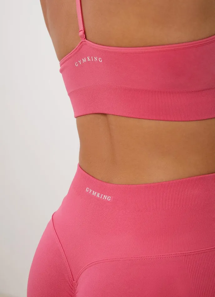 Gym King Sports Bras Women Sculpt Seamless Bra 8211 Bright Fuchsia