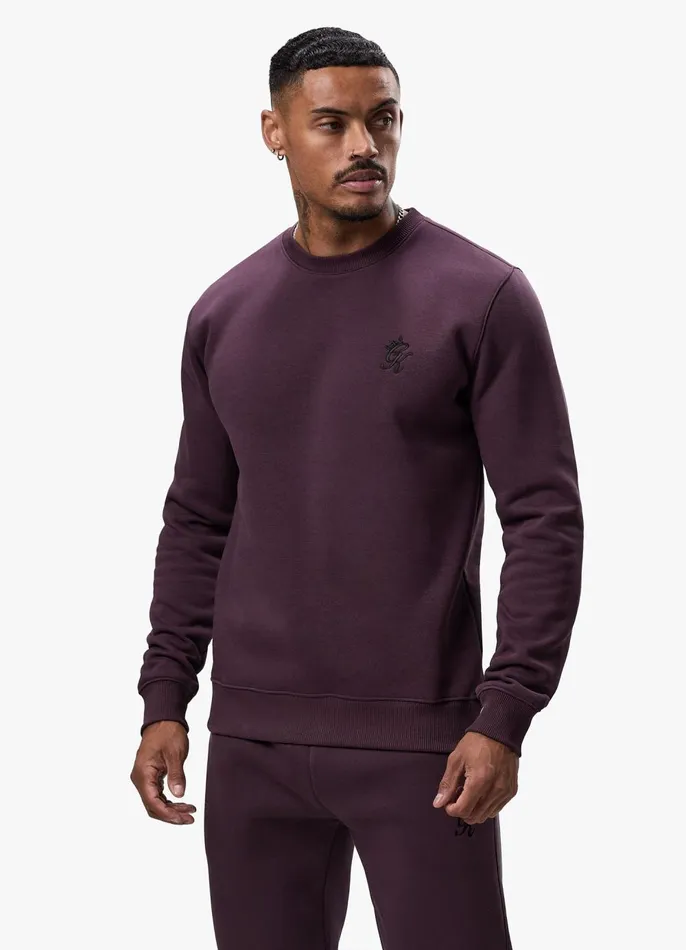 Gym King Sweatshirts and Hoodies Men Fundamental Crew 8211 Deep Plum