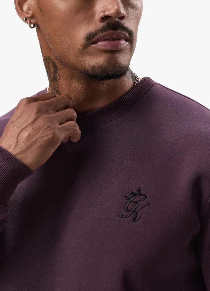 Gym King Sweatshirts and Hoodies Men Fundamental Crew 8211 Deep Plum