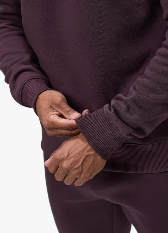 Gym King Sweatshirts and Hoodies Men Fundamental Crew 8211 Deep Plum