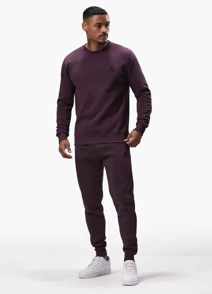 Gym King Sweatshirts and Hoodies Men Fundamental Crew 8211 Deep Plum