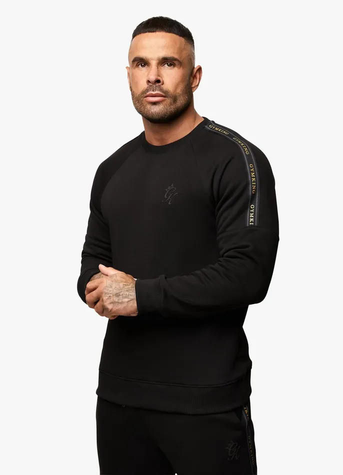 Gym King Sweatshirts and Hoodies Men Premium Taped Crew 8211 BlackGold