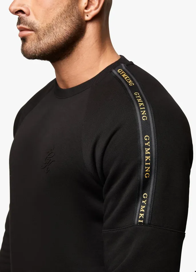 Gym King Sweatshirts and Hoodies Men Premium Taped Crew 8211 BlackGold