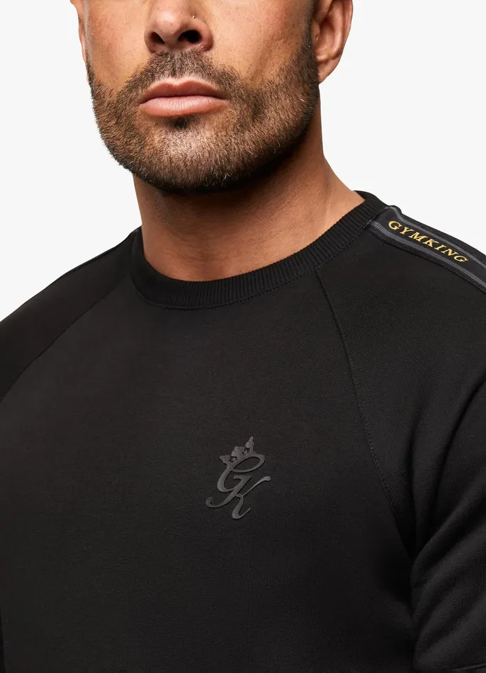 Gym King Sweatshirts and Hoodies Men Premium Taped Crew 8211 BlackGold