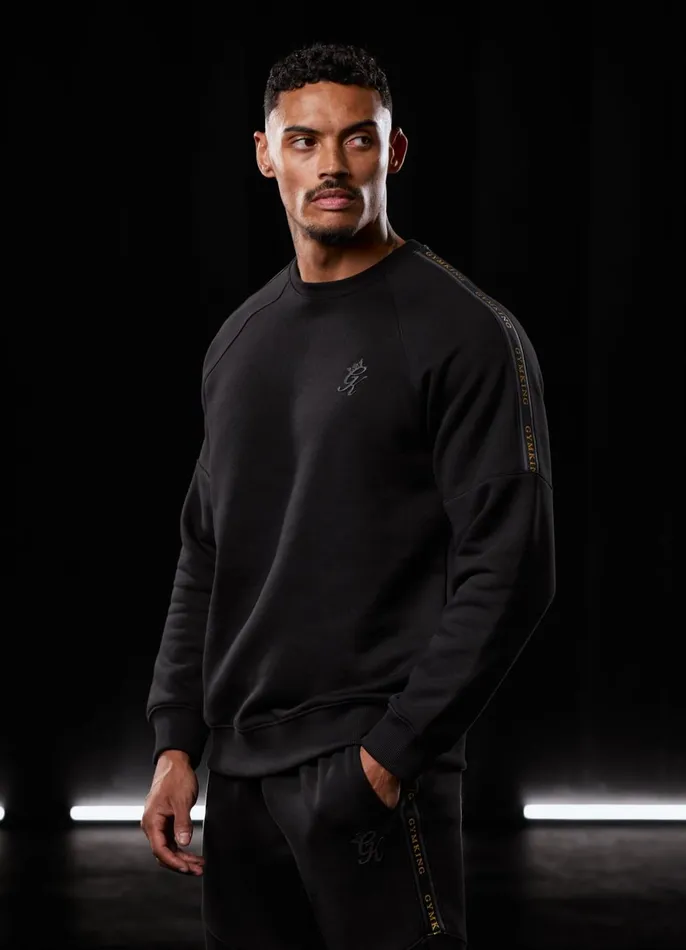 Gym King Sweatshirts and Hoodies Men Premium Taped Crew 8211 BlackGold