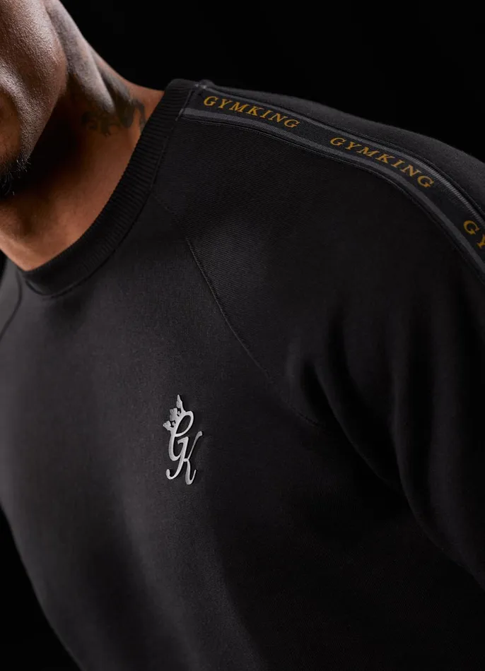 Gym King Sweatshirts and Hoodies Men Premium Taped Crew 8211 BlackGold