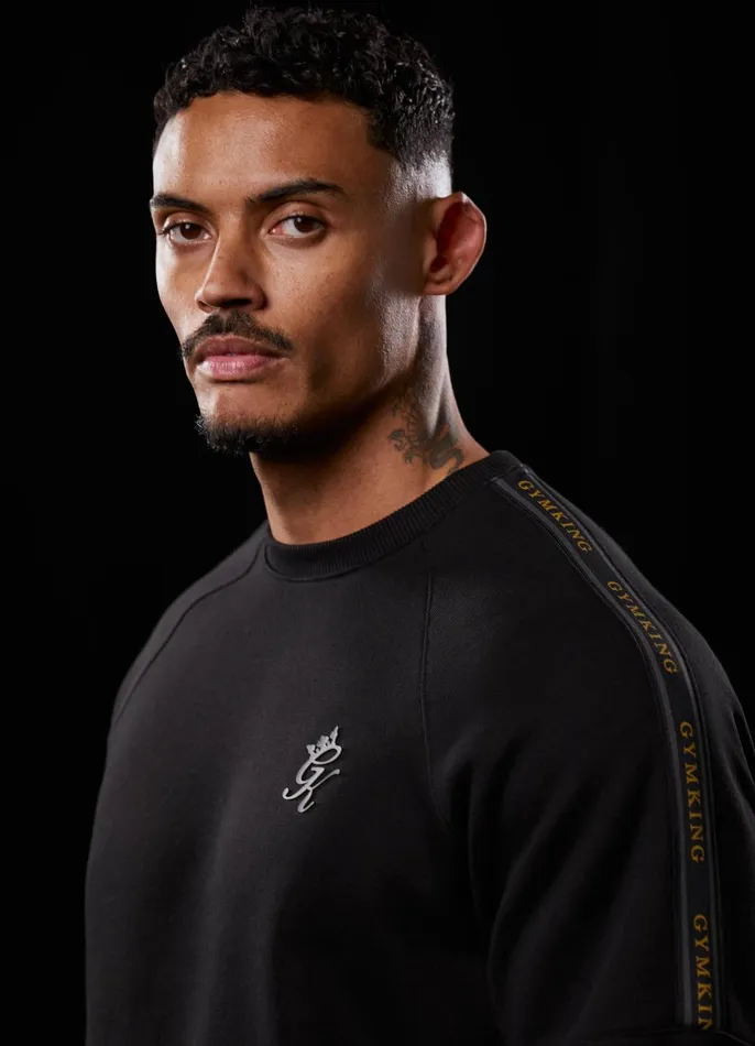 Gym King Sweatshirts and Hoodies Men Premium Taped Crew 8211 BlackGold